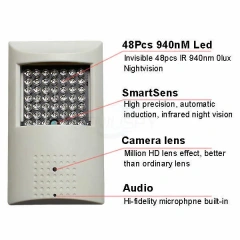 Geniuspy 4G SIM Card 2MP 5MP 2560x1920P Wireless Wifi IP Camera With IR-Cut Invisible 940nm IR LED 2 Way Audio TF Card Slot