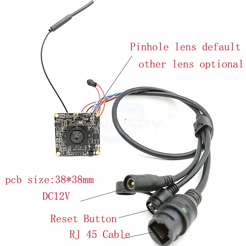 RTMP RTSP 1080P 2MP 5MP IMX335 Hd Micro P2P Size 38*38mm Diy Covert Audio Wireless IP Camera Module Wifi SD Card Slot Camhi