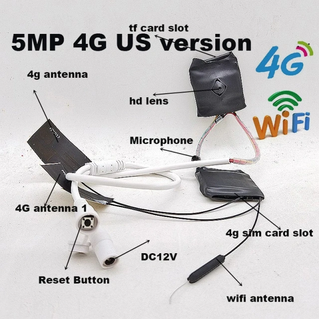 Mini 4G Wifi Pin hole Camera CCTV P2P Audio 3G 4G SIM Camera Module Chip Board 4G Wireless IP Camera P2P For Indoor Camhipro