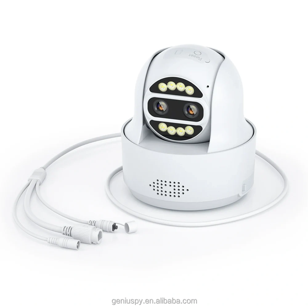 Humanoid Tracking Dual Lens Dome Wifi Outdoor Security 2MP 4MP Wireless or 4G sim card Ip Network Ptz Camera