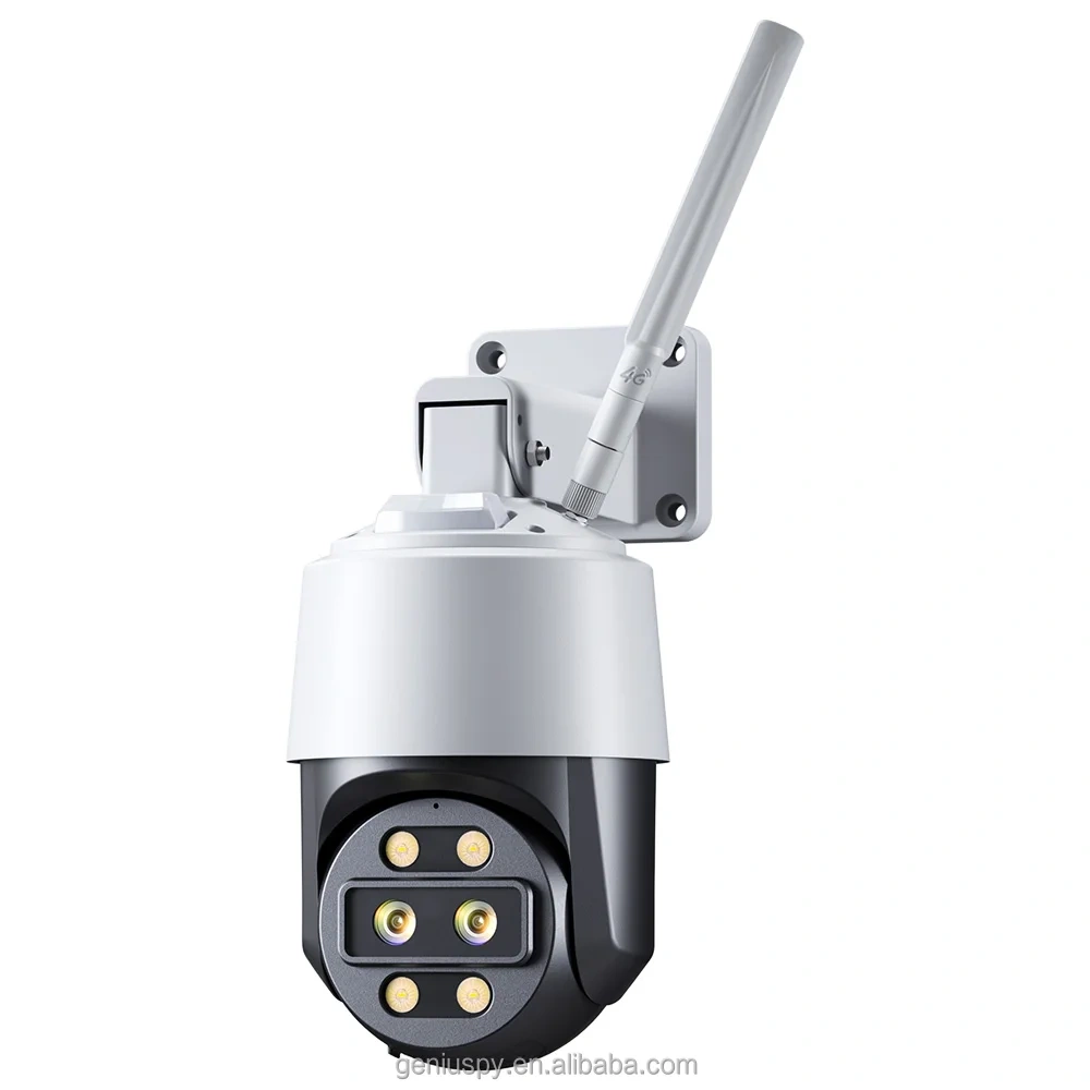 4K 8MP 5MP Outdoor Dual Lens 10x Zoom Surveillance Cctv Wifi 4G Lte IP Security Cam Network Ptz Dome Camera Night Vision TF Card
