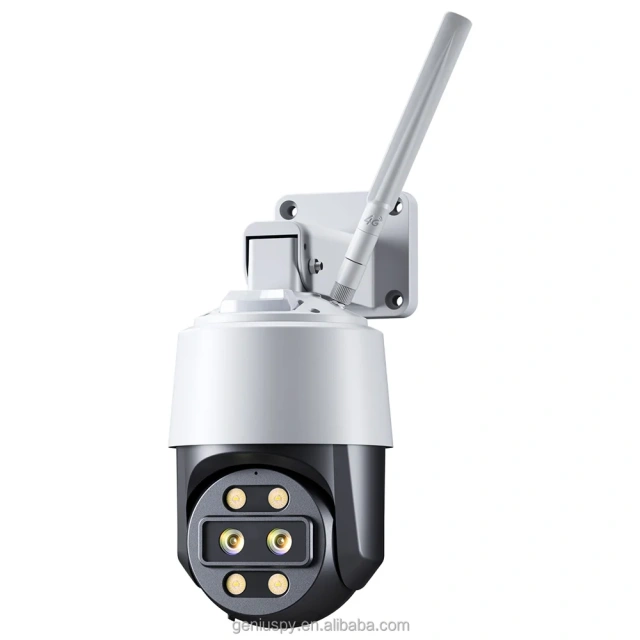 4K 8MP 5MP Outdoor Dual Lens 10x Zoom Surveillance Cctv Wifi 4G Lte IP Security Cam Network Ptz Dome Camera Night Vision TF Card