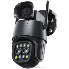 Camhipro Humanoid Tracking Ptz Two-Way Audio IR 4MP 2MP Wireless Wifi Outdoor 4g Sim Card Dual Lens Dome PTZ IP Security Camera
