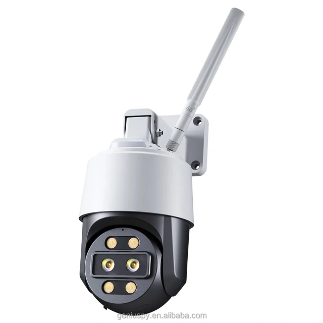 4K 8MP 5MP Outdoor Dual Lens 10x Zoom Surveillance Cctv Wifi 4G Lte IP Security Cam Network Ptz Dome Camera Night Vision TF Card