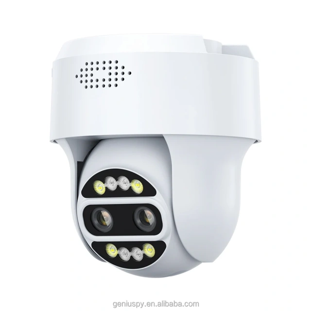 Humanoid Tracking Dual Lens Dome Wifi Outdoor Security 2MP 4MP Wireless or 4G sim card Ip Network Ptz Camera
