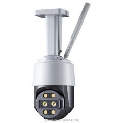 4K 8MP 5MP Outdoor Dual Lens 10x Zoom Surveillance Cctv Wifi 4G Lte IP Security Cam Network Ptz Dome Camera Night Vision TF Card