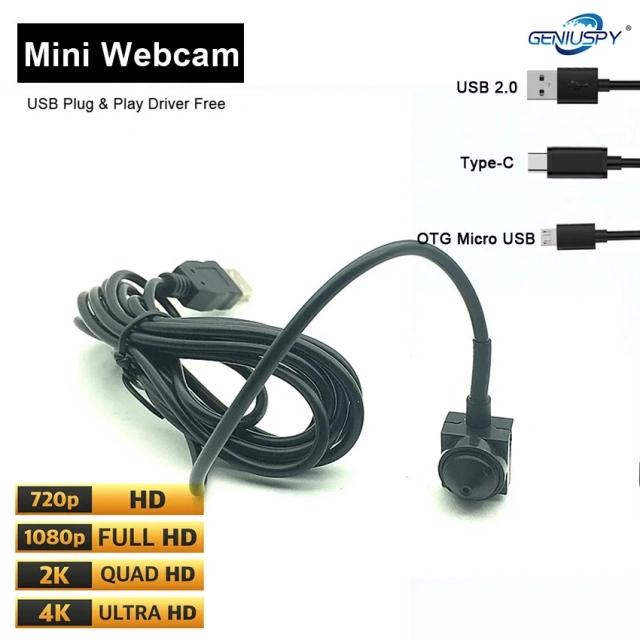 Full HD 1080P 4MP 8MP Webcam Mini Camera Computer USB Camera Audio With 3.7mm Lens Cctv Indoor Camcorder Security Video Camera