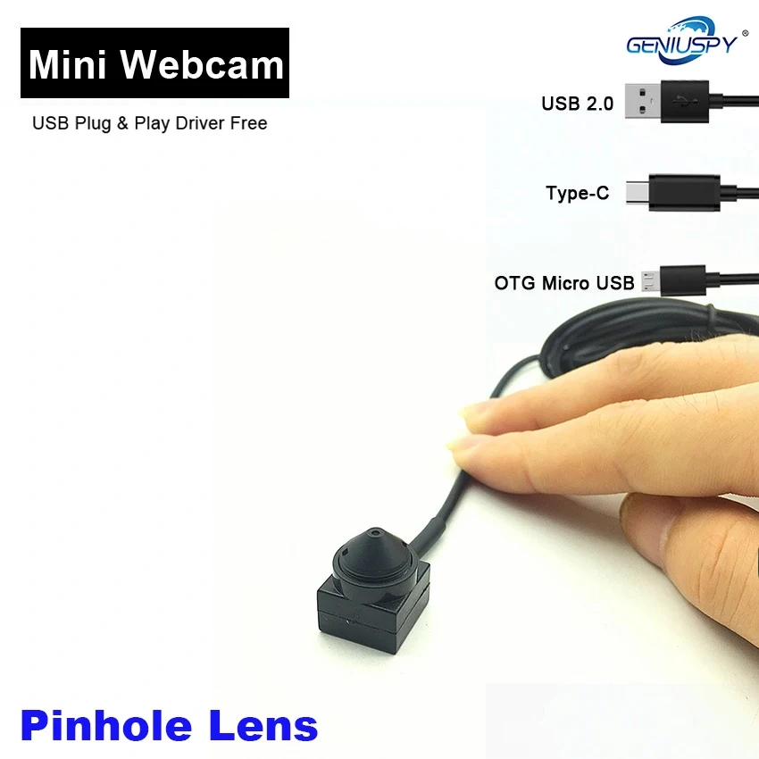 HD 1080P 720P Pinhole Mini USB Web Camera With Audio 3.7mm Lens USB2.0 /Type-C /OTG Micro USB Interface Optional USB Camera PinHole