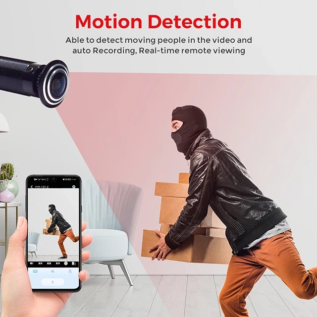 2MP 3MP HD Video Peephole Wifi Camera Motion Detection Door Viewer Video-eye Wireless Intercom Monitor for Home Security v380pro/ICSEE/TUYA APP optional