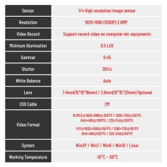 OEM  Factory price 1080P 4MP UVC OTG USB Webcam Machine Camera for Laptop Compatibility with Audio for Laptop Desktop Industry