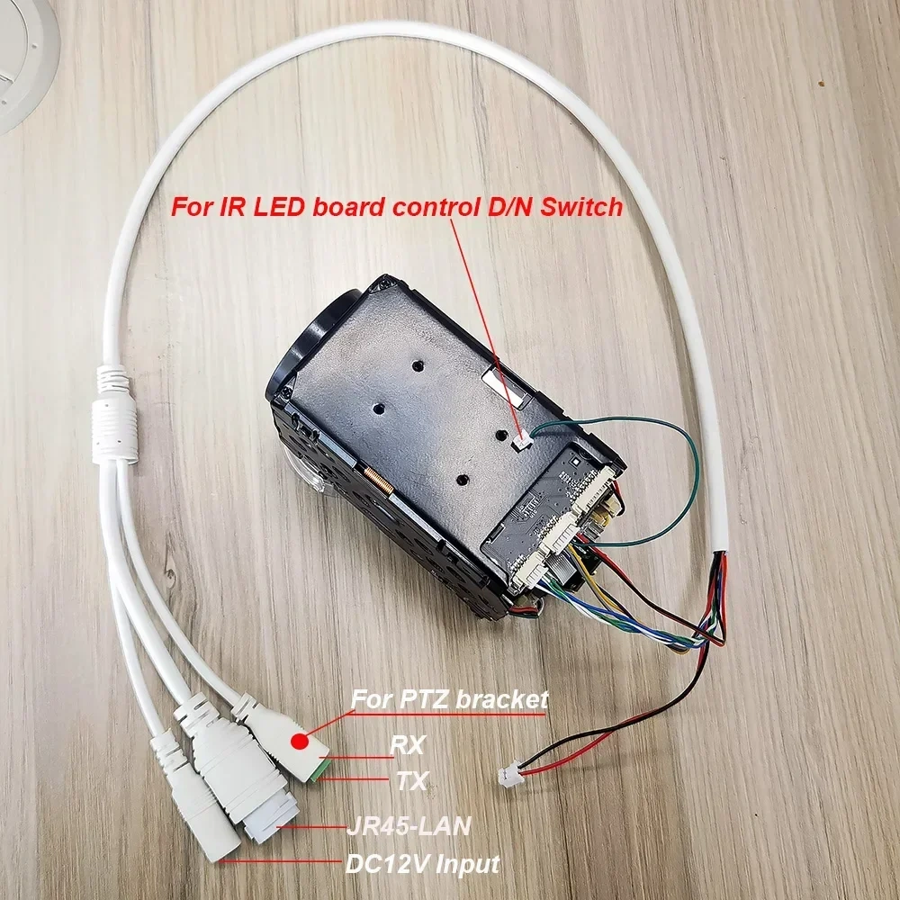 Camhi 4K 8MP IMX415 Dual WIFI 2.4G 5G 360X Optical Zoom IP Camera Board Auto IRIS P2P ON VIF SD Card Slot For Dome PTZ Housing