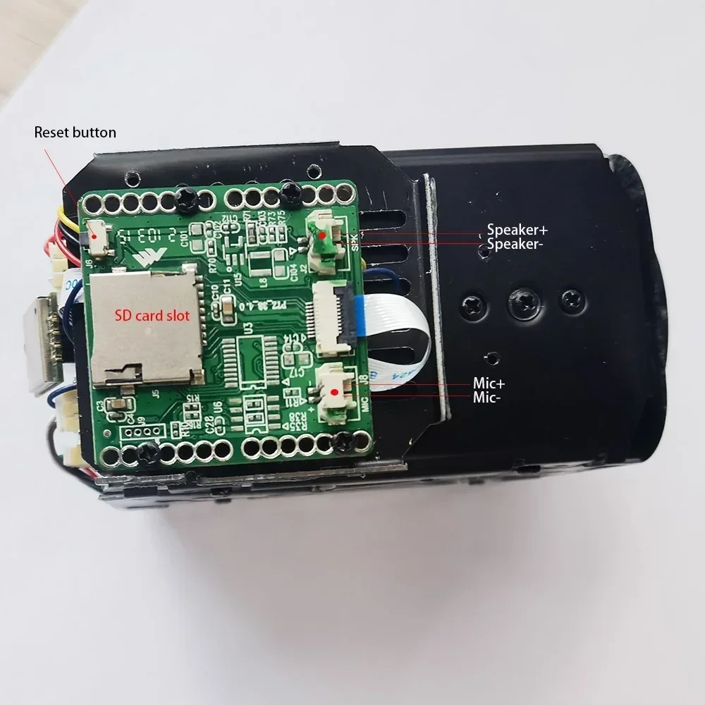 Camhi 4K 8MP IMX415 Dual WIFI 2.4G 5G 360X Optical Zoom IP Camera Board Auto IRIS P2P ON VIF SD Card Slot For Dome PTZ Housing