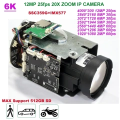 6K 12MP 20X ZOOM SSC359G IMX577 RTMP IP Camera Auto IRIS Hik Protocol IVM4200 P2P ONVIF SD Card Slot 512GB IP Cam