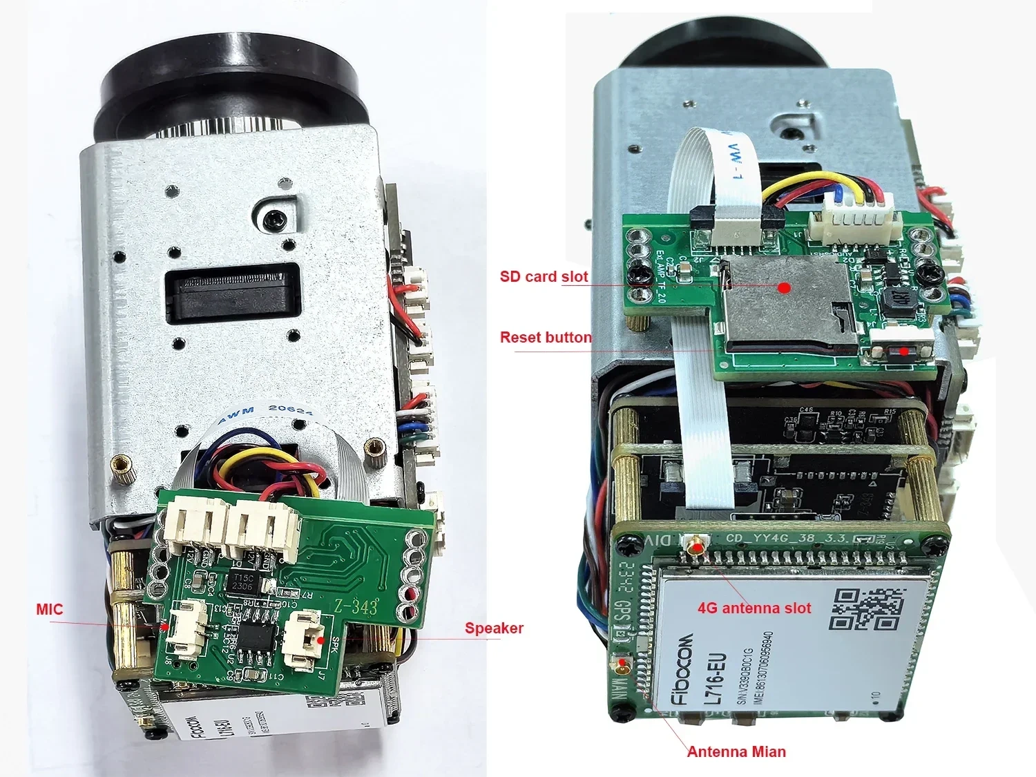 Camhi 4K 8MP IMX415 240X ZOOM Auto ZOOM Tracking CAT4 4G Sim Card Lte IP Camera Module Auto IRIS P2P ONVIF FTP RTSP Email Photo