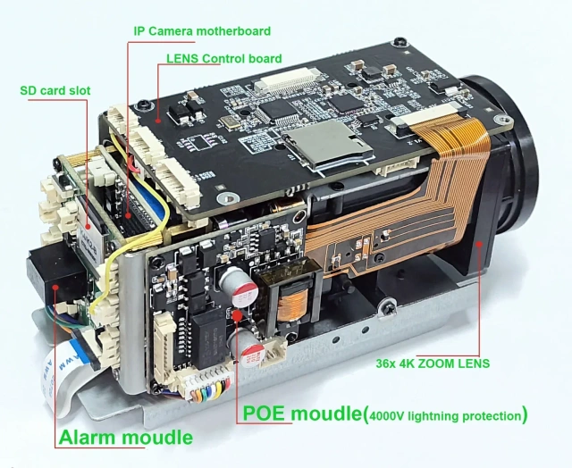 Videolink RTMP 4K 8MP 360X ZOOM Auto ZOOM Tracking IMX415 POE IP Camera Box ONVIF Absolute Move Auto IRIS Hik Protocol Cam