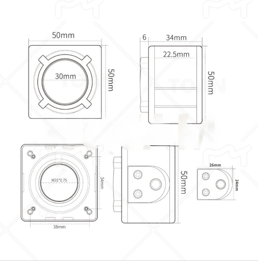 2K 4K BOX USB Camera IMX415 IMX335 3840x2160P 8MP Webcam With Case Installing 5-50mm 2.8-12mm Varifocal CS Lens UVC Plug And Play