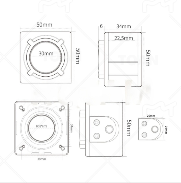 2K 4K BOX USB Camera IMX415 IMX335 3840x2160P 8MP Webcam With Case Installing 5-50mm 2.8-12mm Varifocal CS Lens UVC Plug And Play