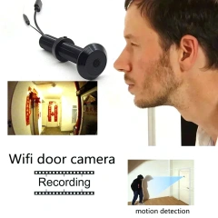 New 16MM Diameter V380 App Door Wide-angle Cat Eye Infrared Night Vision Peephole WiFi Door Camera SD Card Slot Two Way Audio