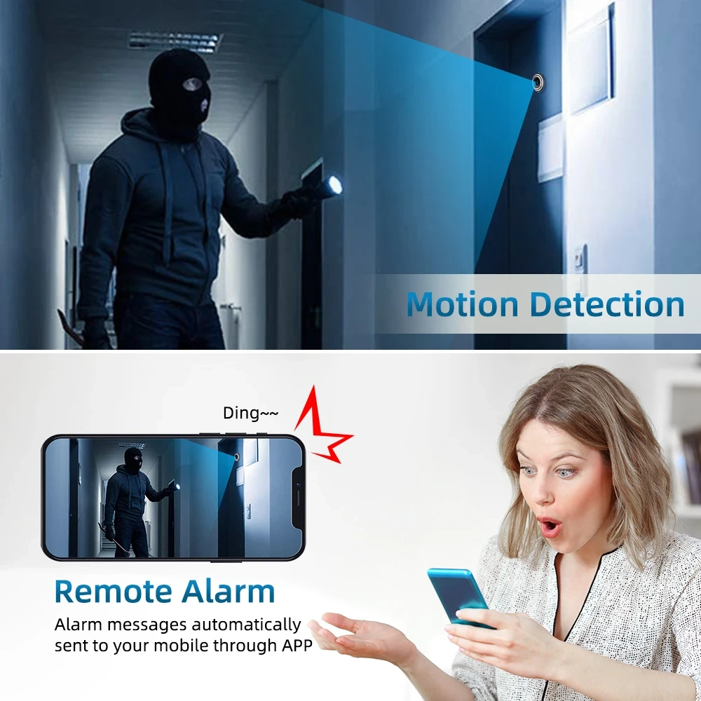 Awapow Tuya Wifi Peephole Camera Mini Door Eye Viewer HD 1080P PIR Night Vision Wireless Motion Detection Smart Home Security