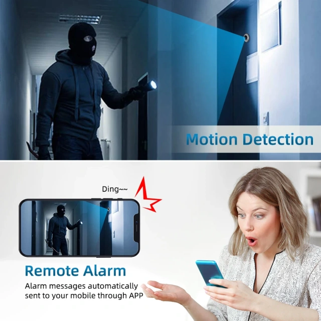 Awapow Tuya Wifi Peephole Camera Mini Door Eye Viewer HD 1080P PIR Night Vision Wireless Motion Detection Smart Home Security