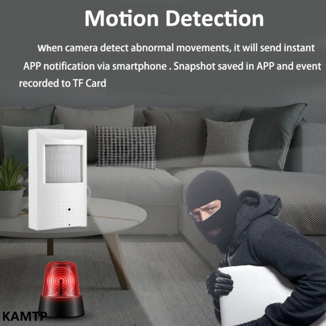 Camhi Mini WiFi Camera Invisible Audio 2MP/5MP Indoor Security Monitor PIR Style Hidden 940 Night Vision H265 Video Surveillance