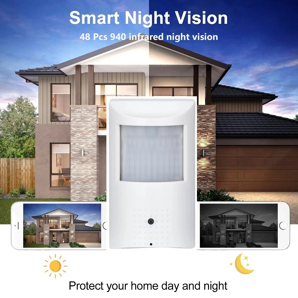 Camhi Mini WiFi Camera Invisible Audio 2MP/5MP Indoor Security Monitor PIR Style Hidden 940 Night Vision H265 Video Surveillance