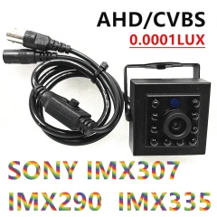IMX335 IMX290 IMX307 Night Vision IRCUT Mini AHD Camera Cvbs Osd 2MP CCTV Security Square Low Illumination 0.0001lux Dark Light