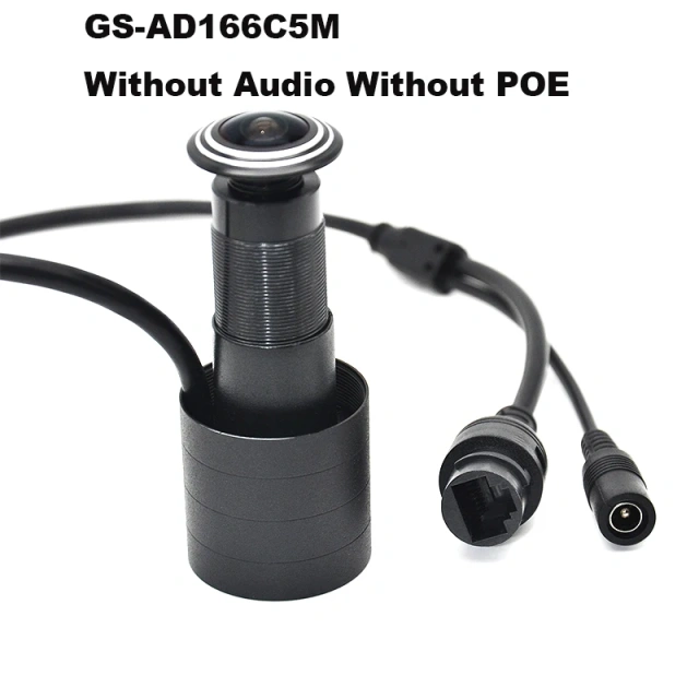 5MP HD Door Eye Hole H.265 1.66mm 1.78mm Wide Angle 180Degree CCTV Network Mini Peephole POE Door IP Camera P2P Audio Microphone