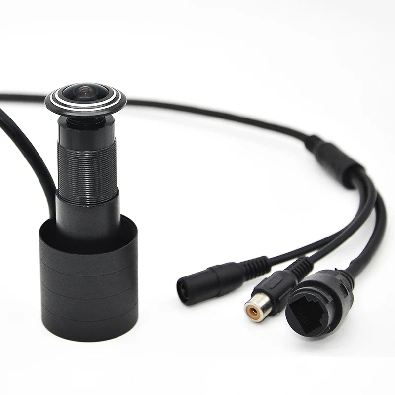 5MP HD Door Eye Hole H.265 1.66mm 1.78mm Wide Angle 180Degree CCTV Network Mini Peephole POE Door IP Camera P2P Audio Microphone