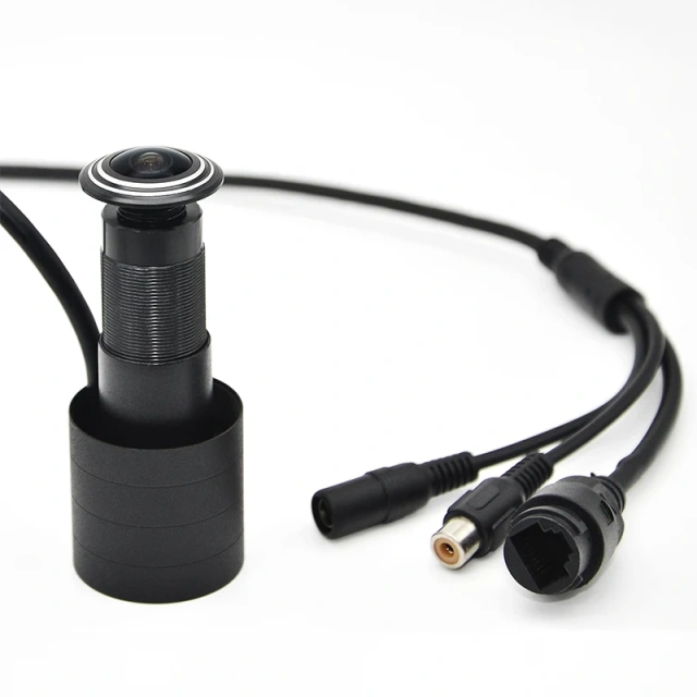 5MP HD Door Eye Hole H.265 1.66mm 1.78mm Wide Angle 180Degree CCTV Network Mini Peephole POE Door IP Camera P2P Audio Microphone