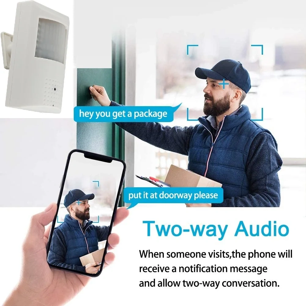 Camhi Mini WiFi Camera Invisible Audio 2MP/5MP Indoor Security Monitor PIR Style Hidden 940 Night Vision H265 Video Surveillance