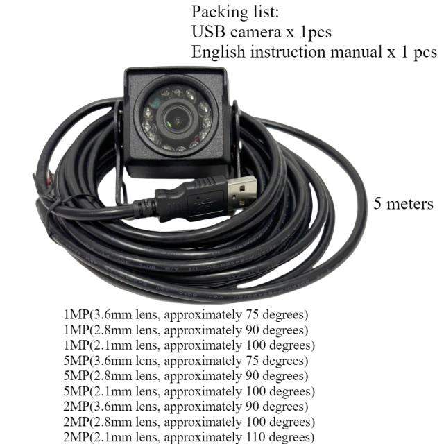 Type-c Outdoor IP65 5MP 1080P 720P 940nm IR Night Vision Webcam Waterproof mini Usb Camera Dashcam Vehicle Android Driver Free
