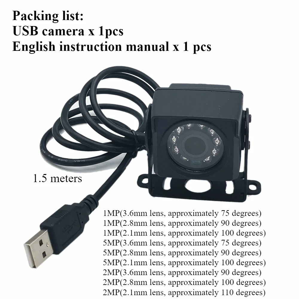 Type-c Outdoor IP65 5MP 1080P 720P 940nm IR Night Vision Webcam Waterproof mini Usb Camera Dashcam Vehicle Android Driver Free