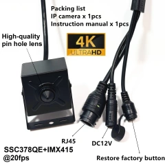 H.265 POE HD 6K 12MP Audio Mini IP Camera 4K 8MP Pin hole 3.7MM Lens Security P2P CCTV Cameras Video Surveillance APP Videolink