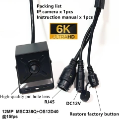 H.265 POE HD 6K 12MP Audio Mini IP Camera 4K 8MP Pin hole 3.7MM Lens Security P2P CCTV Cameras Video Surveillance APP Videolink
