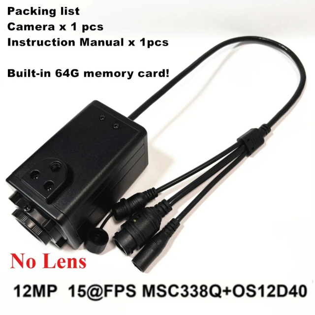 BOX IP Camera Mini 6K 12MP High Resolution 3840x3104 RTMP Webcam 5-50mm 64G Card Detection Security Protection Smart CCTV Camera