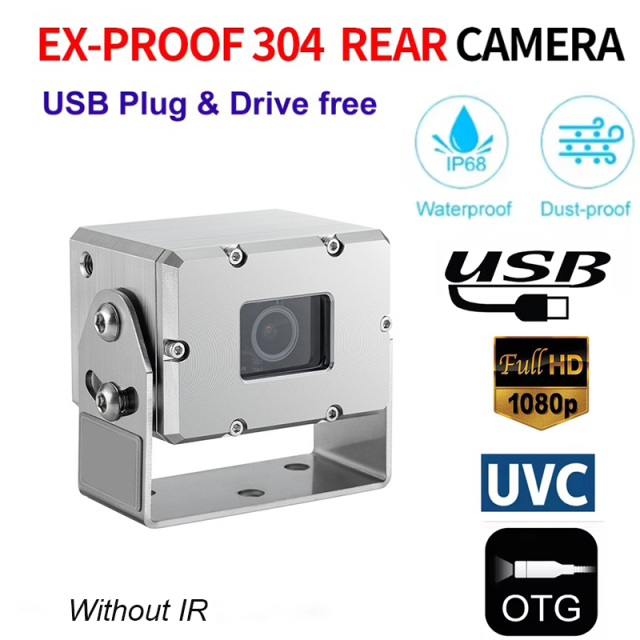 IP68 EX Explosion Proof Security 304 Stainless Steel CMOS Android 2MP1080P IR Night Vision UVC Vehicle USB Camera Oil Gas Coal