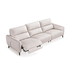 Luxury Genuine Italian style Leather power Reclinable Living room furniture sectional sofa