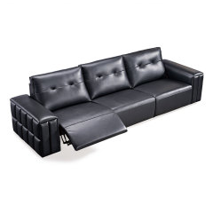 Luxury Genuine High-end Leather power Reclinable Living room villa sectional sofa