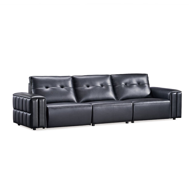 Luxury Genuine High-end Leather power Reclinable Living room villa sectional sofa