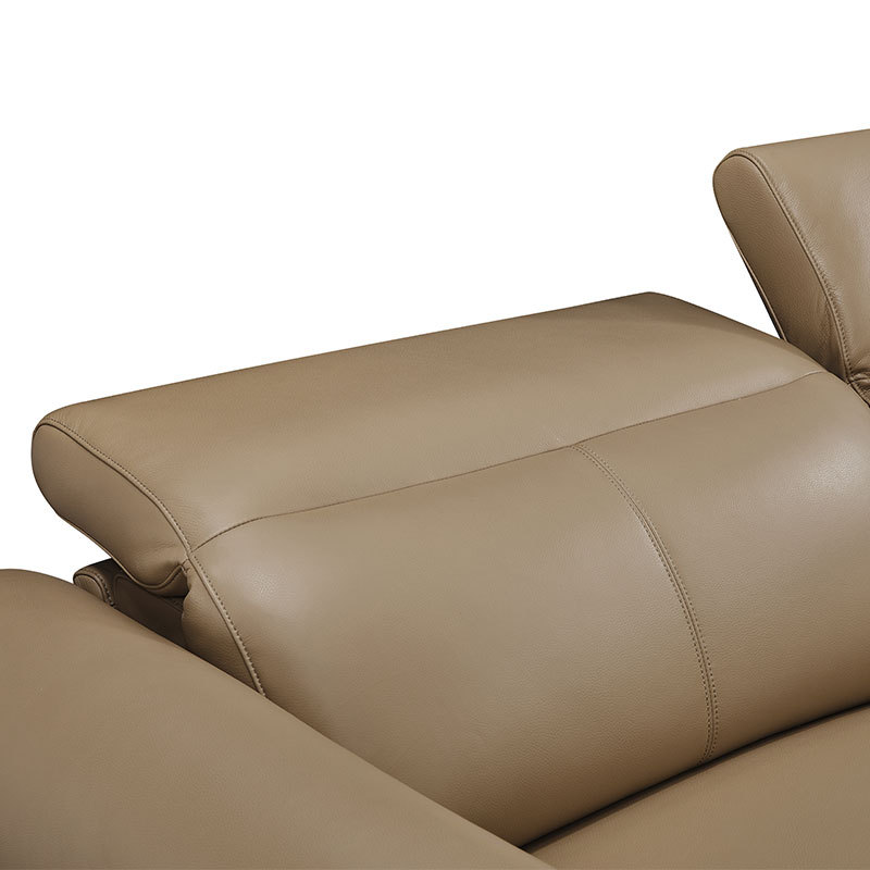 Luxury Genuine Italian design Full Leather power Recliner Living room villa furniture Lshape Modern sectional sofa
