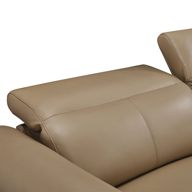 Luxury Genuine Italian design Full Leather power Recliner Living room villa furniture Lshape Modern sectional sofa