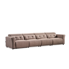 Luxury Italian style Living room furniture sectional fabric power Reclinable sofa