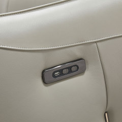 Luxury Genuine Italian design Full Leather power Recliner Living room villa furniture Lshape Modern sectional sofa