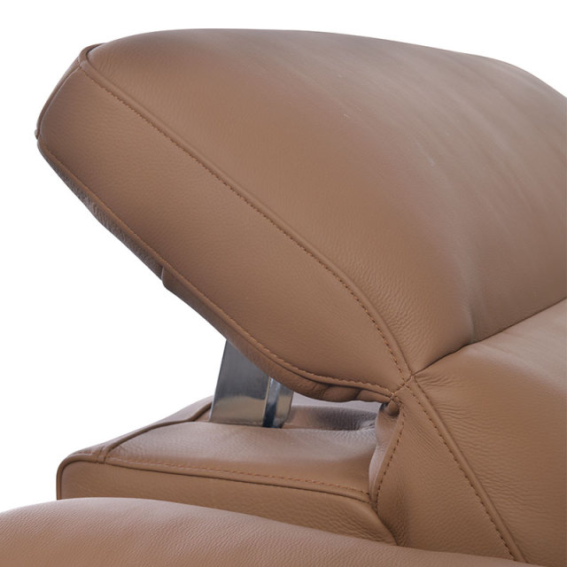 Luxury Italian design Full Genuine Leather power Recliner Living room villa furniture Modern sectional sofa