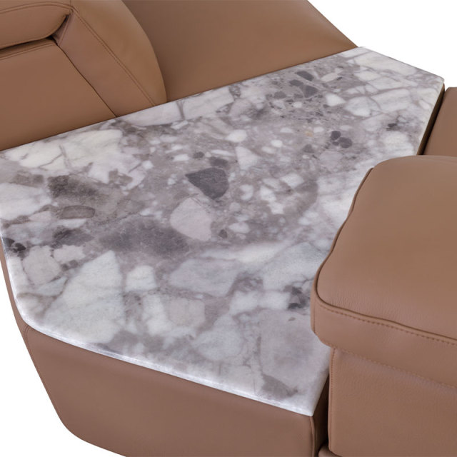 Luxury Italian design Full Genuine Leather power Recliner Living room villa furniture Modern sectional sofa