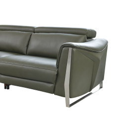 Luxury Italian design Full Genuine Leather power Recliner Living room villa furniture Modern sectional sofa