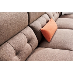 Luxury Italian style Living room furniture sectional fabric power Reclinable sofa