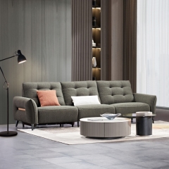 Luxury Italian style Living room furniture sectional fabric power Reclinable sofa