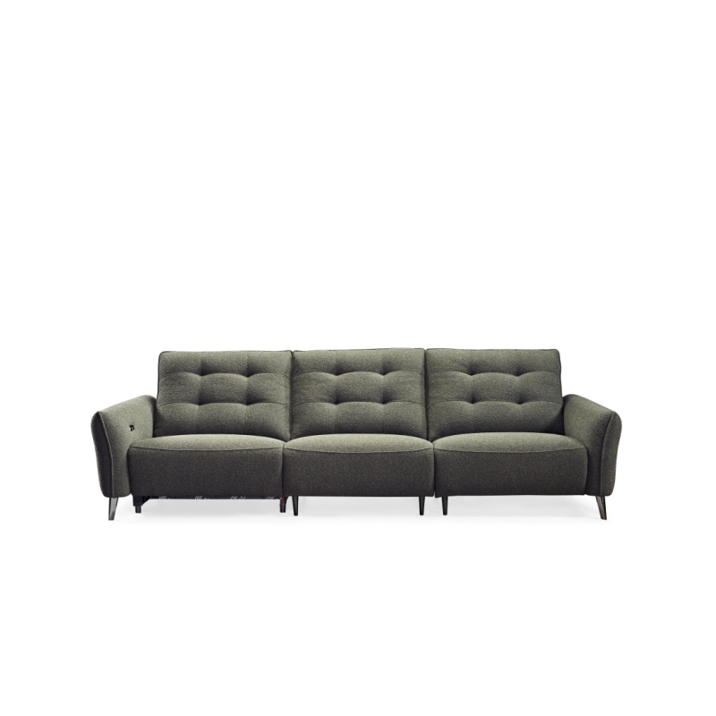 Luxury Italian style Living room furniture sectional fabric power Reclinable sofa